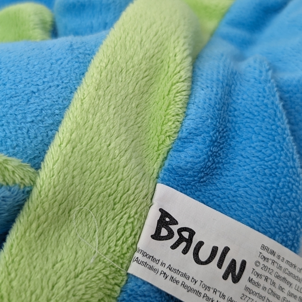 Bruin Lovey Elephant Flower on Cheek Blue Green Toy Teether - Picture 3 of 3